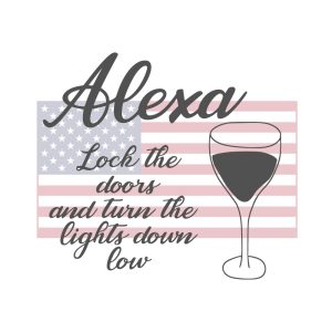 Alexa - Lock the doors and turn the lights down low